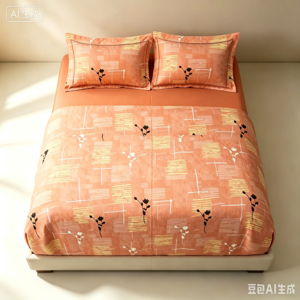 Nias Peace is Home 100% Cotton Double Bedsheet Set (Design 8029)