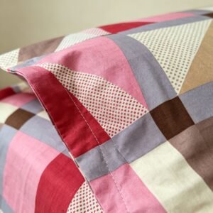 NIAS Miraaya Glazed Cotton Blend Bedsheet Set – Geometric Mosaic