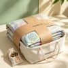 NIAS Inaya Glazed Cotton Blend Bedsheet Set – Mint Hexagons