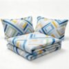 cotton-double-bedsheet-glazed-royal-blue-yellow-diamond-motif-92-original-imahqucu33bkjjfz.jpeg NIAS Zariya Glazed Cotton Blend Bedsheet Set – Blue & Yellow Diamonds